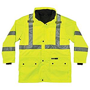 GloWear 8385 ANSI High Visibility 4-in-1 Reflective Safety Jacket